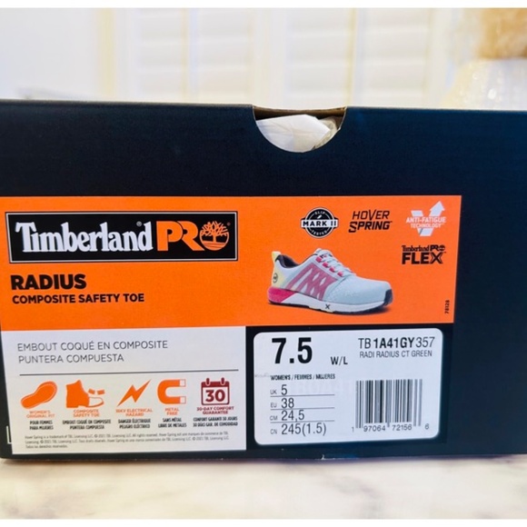Timberland PRO Radius Composite Safety Toe Women's Size 7.5 - NEW - Picture 4 of 5